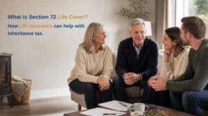 Family discussing Section 72 life insurance and inheritance tax planning in Ireland